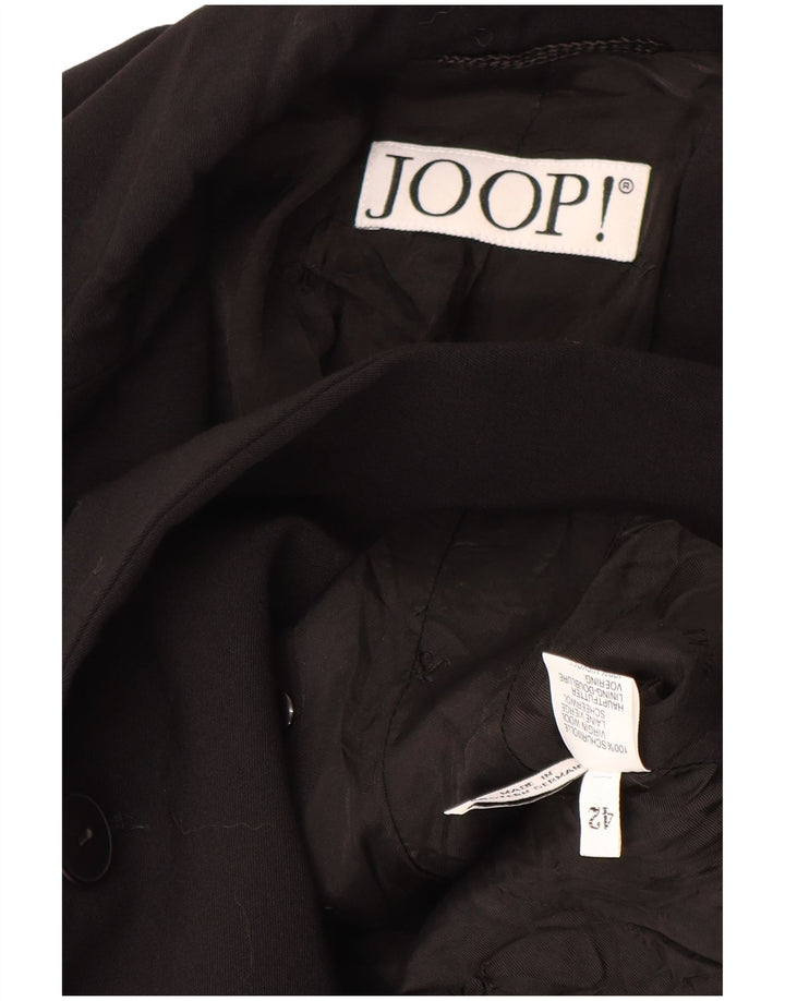 Joop Dame Dobbeltradet Blazer Jakke IT 42 Medium Sort Virgin Wool