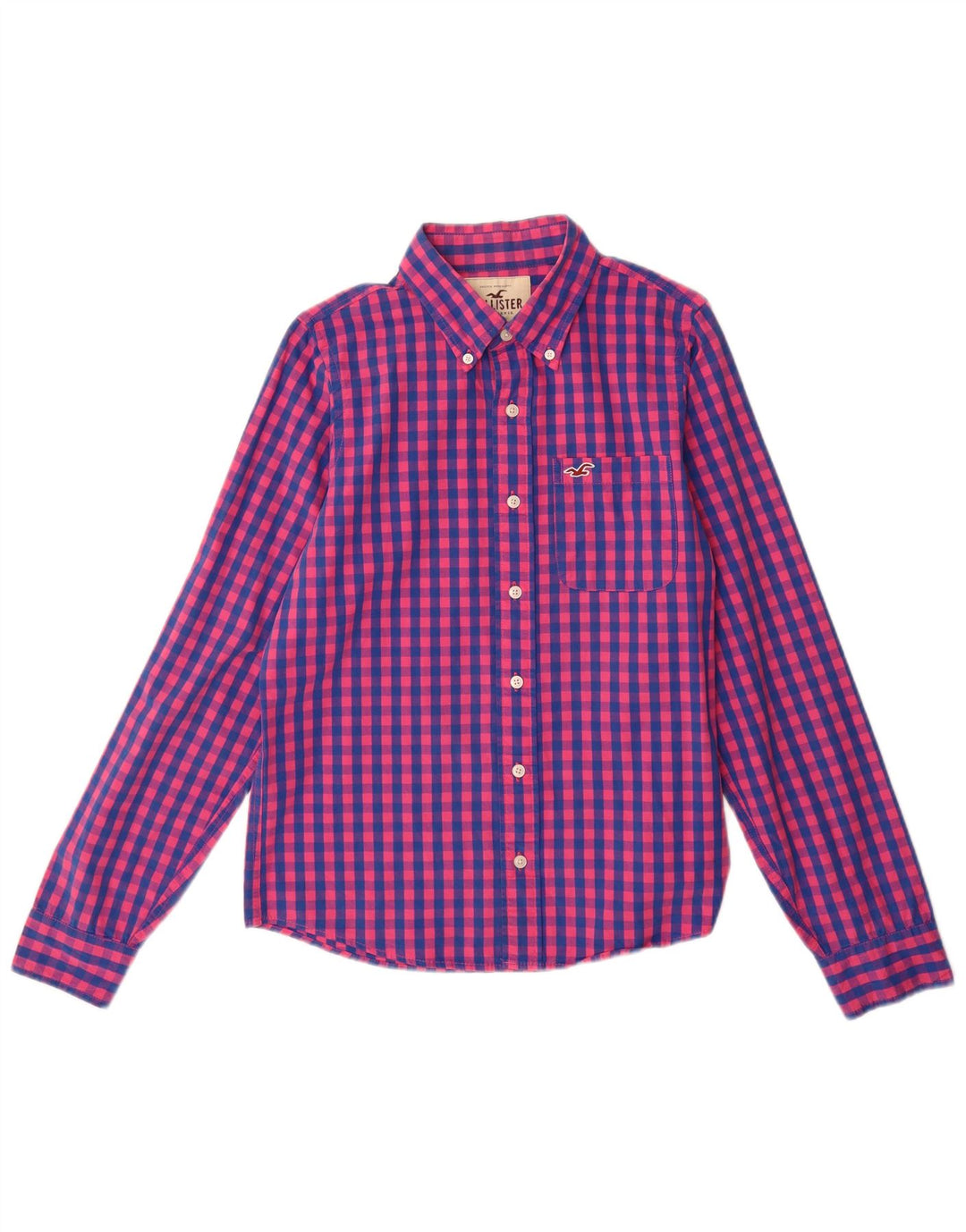 HOLLISTER Herreskjorte Medium Pink ternet bomuld