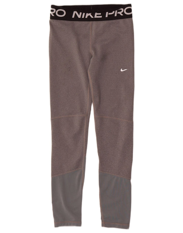 Nike piger Dri Fit grafiske leggings 12-13 år stor grå farveblok