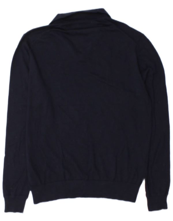 Marks & Spencer Herre Autograph Polo Neck Jumper Sweater Stor Navy Blue