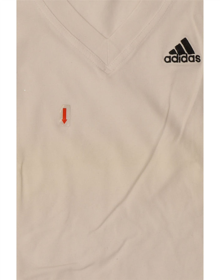 Adidas Damevest Top UK 8 Small White Bomuld