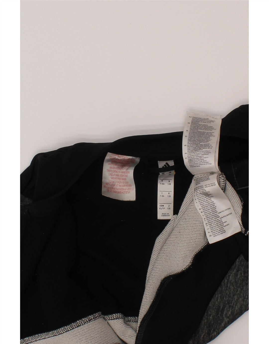 Adidas Boys Climalite træningsdragt topjakke 7-8 år Grå Colourblock