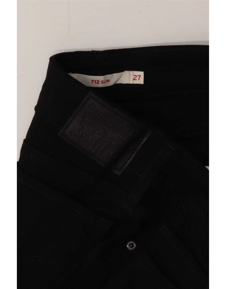 Levi's Dame 712 Slim Jeans W27 L26 Sort