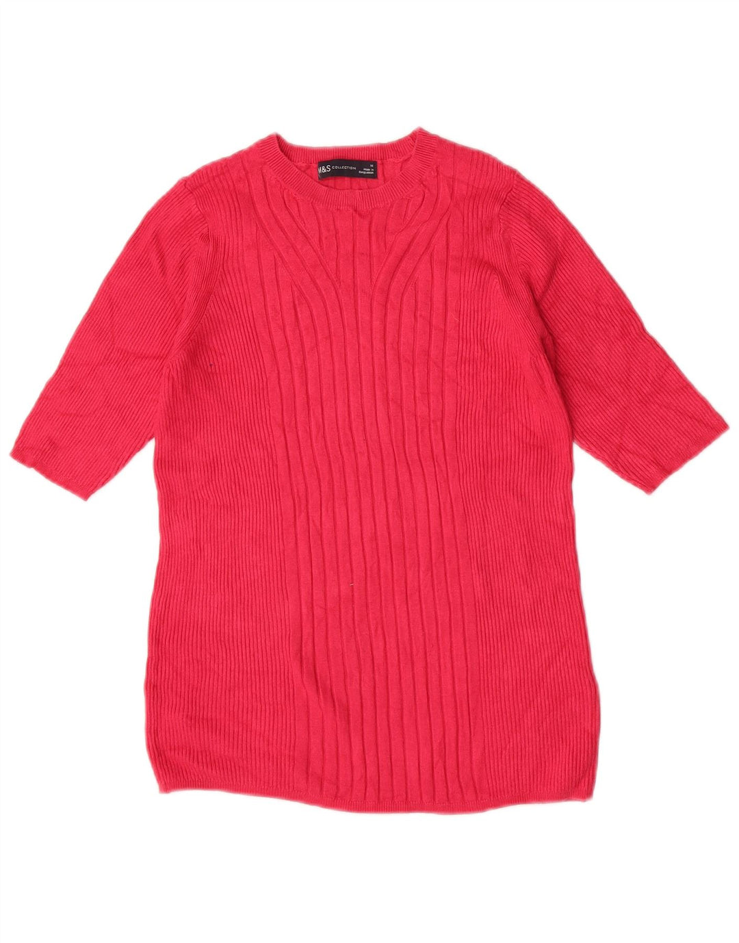 Marks & Spencer Dame Boat Neck Jumper Sweater UK 12 Medium Pink