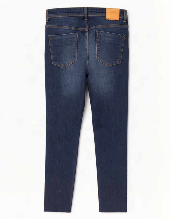 Zara Dame Straight Jeans EU 40 Medium W30 L27 Blå
