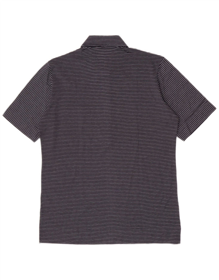 Herion Poloshirt til mænd Medium Marineblå Nålestribet bomuld