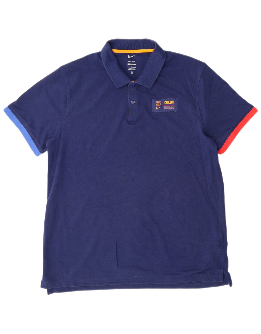 NIKE Herre Dri Fit Slim Fit T-Shirt Top XL Blå Bomuld