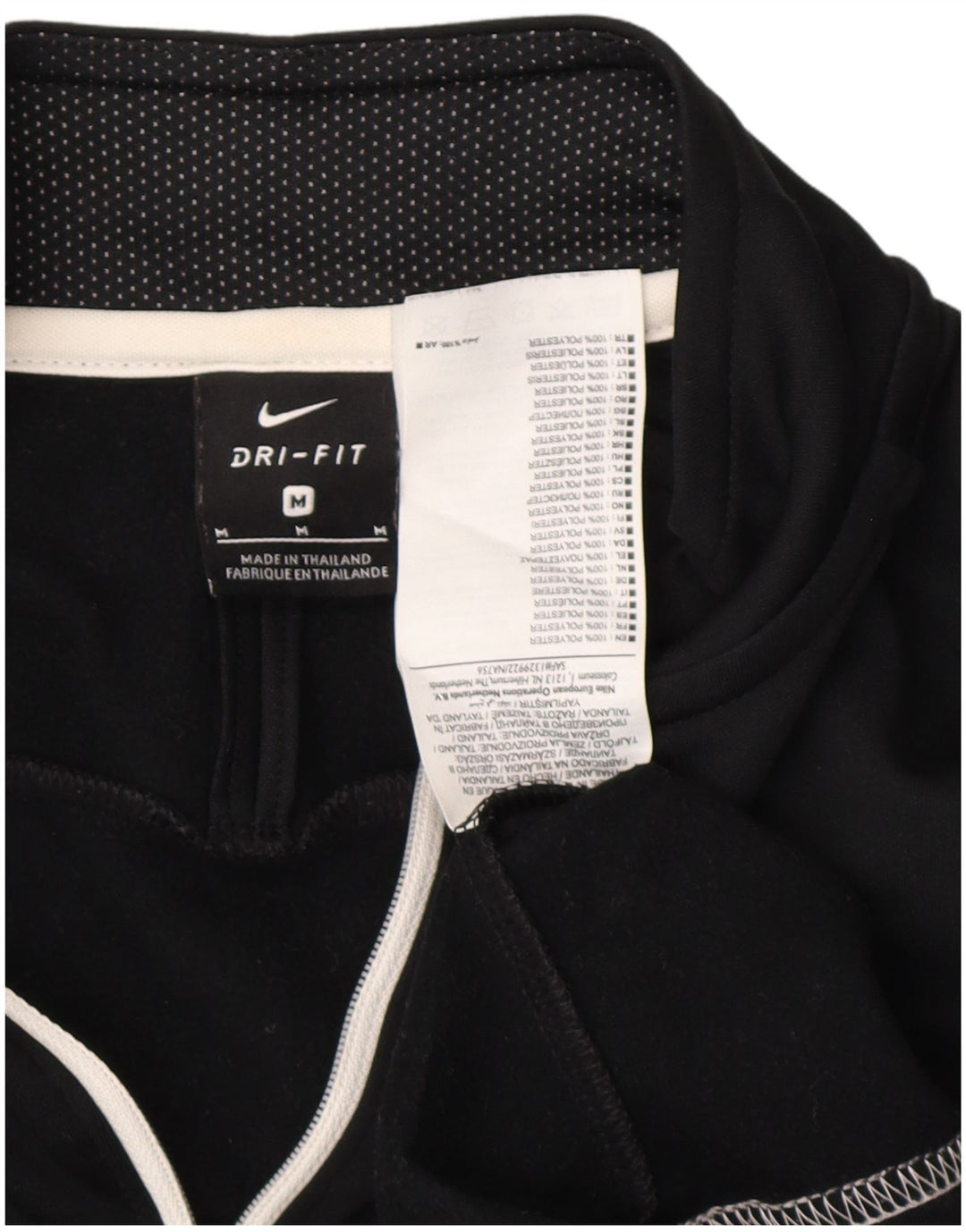 NIKE Herre Dri Fit Pullover med lynlås-hals Træningsdragt Top Medium Sort Colourblock