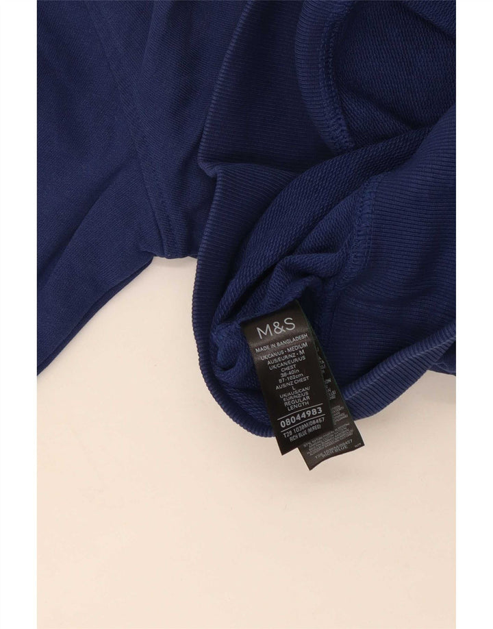 Marks & Spencer Herre sweatshirt Jumper Medium Blue Bomuld
