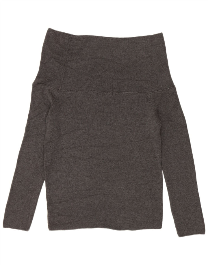 Marks & Spencer Dame Rullehals sweater UK 12 Medium Grå Viscose
