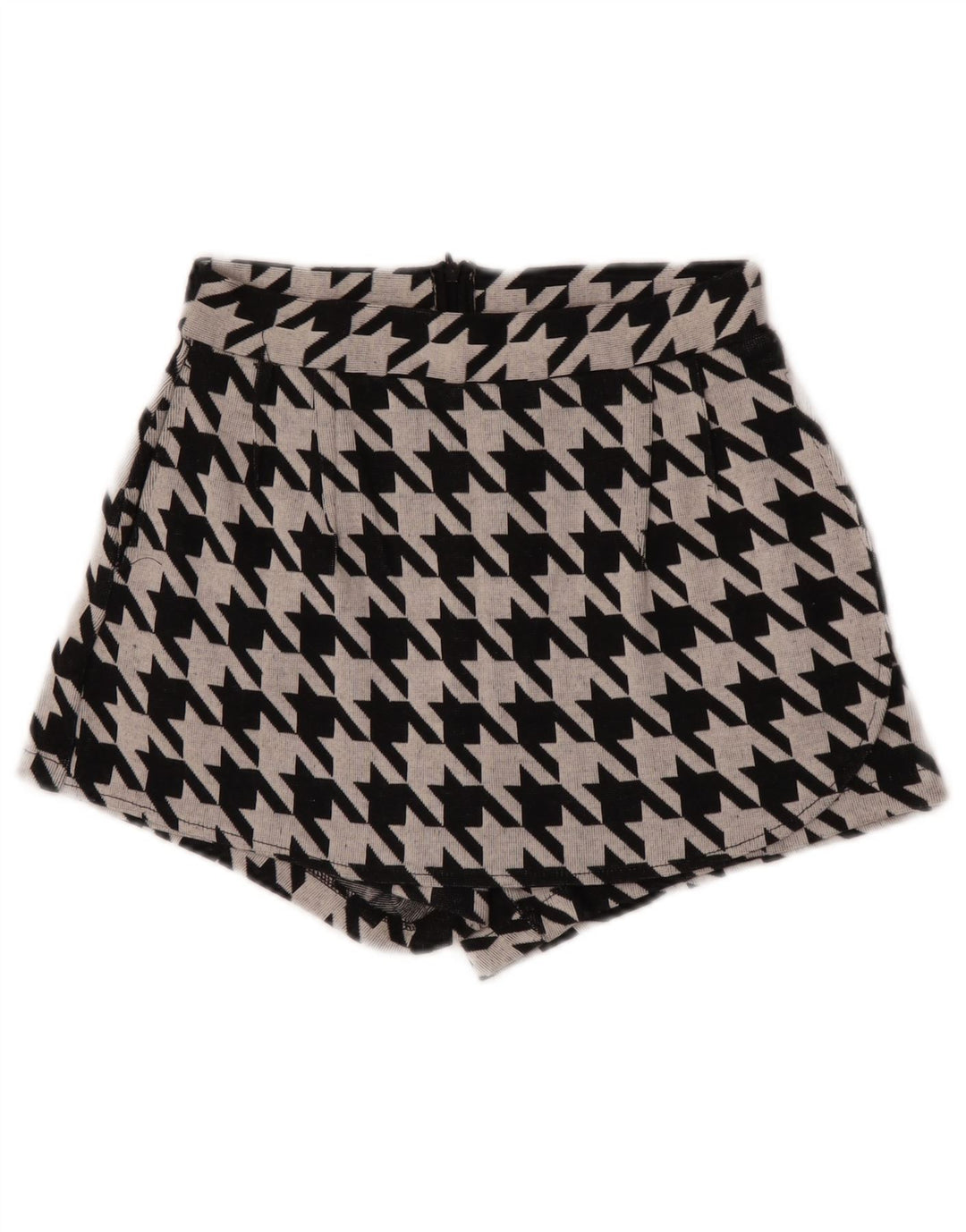Zara Trafaluc Casual Shorts til kvinder, Små W26, sorte hundestød