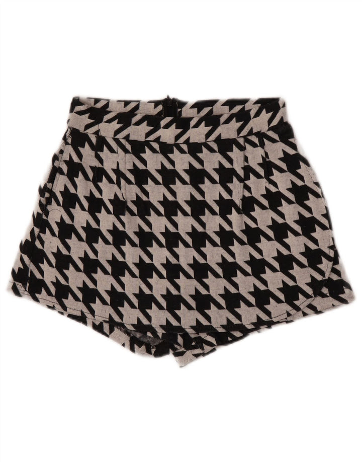 Zara Trafaluc Casual Shorts til kvinder, Små W26, sorte hundestød