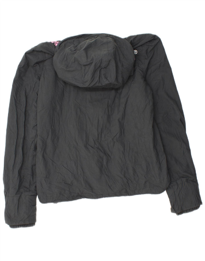 Superdry Windcheater vindjakke med hætte til kvinder UK 14 Medium Grey