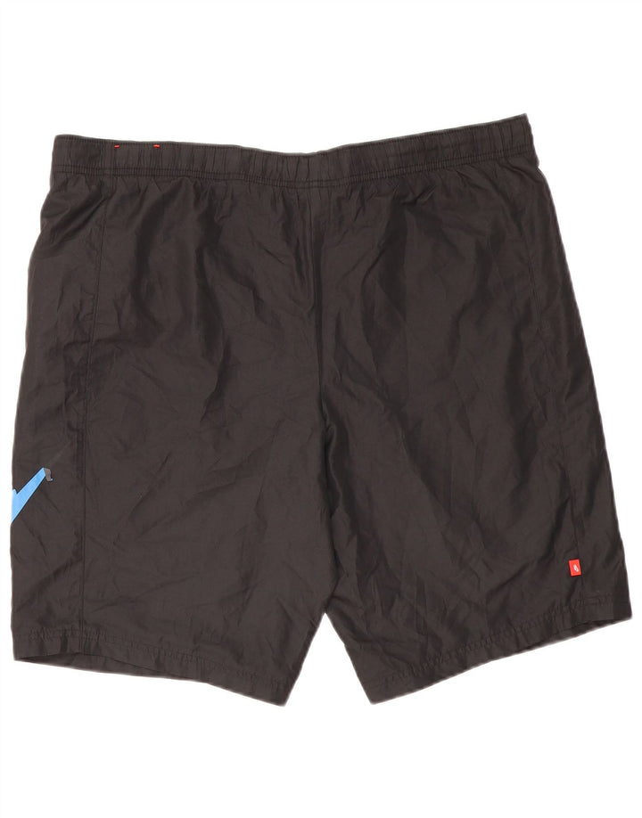 Nike grafiske sportsshorts til mænd, store sorte polyester