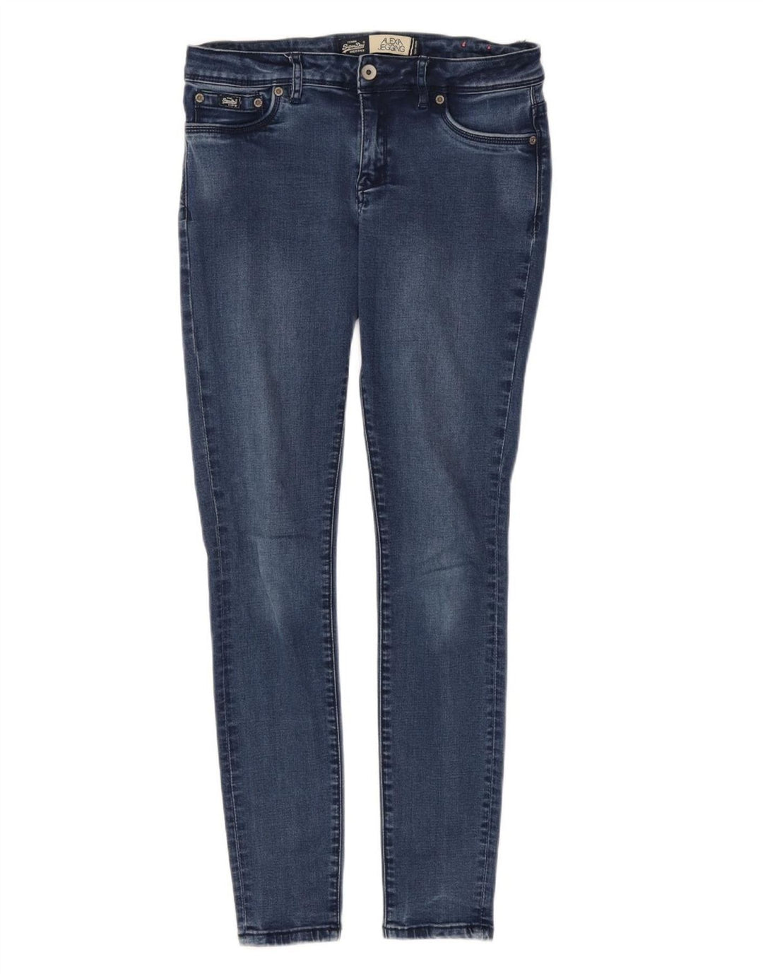 SUPERDRY Dame Alexia Jegging Skinny Jeans W30 L32 Blå Bomuld