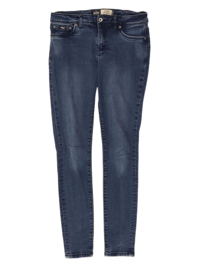 SUPERDRY Dame Alexia Jegging Skinny Jeans W30 L32 Blå Bomuld