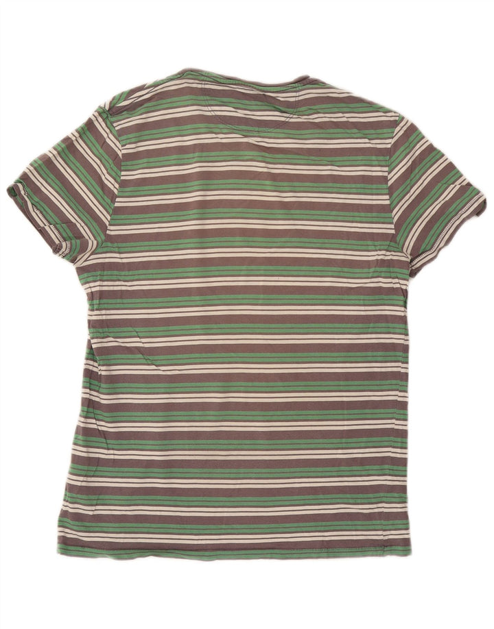 Levi's herre T-shirt top mellemgrøn stribet bomuld