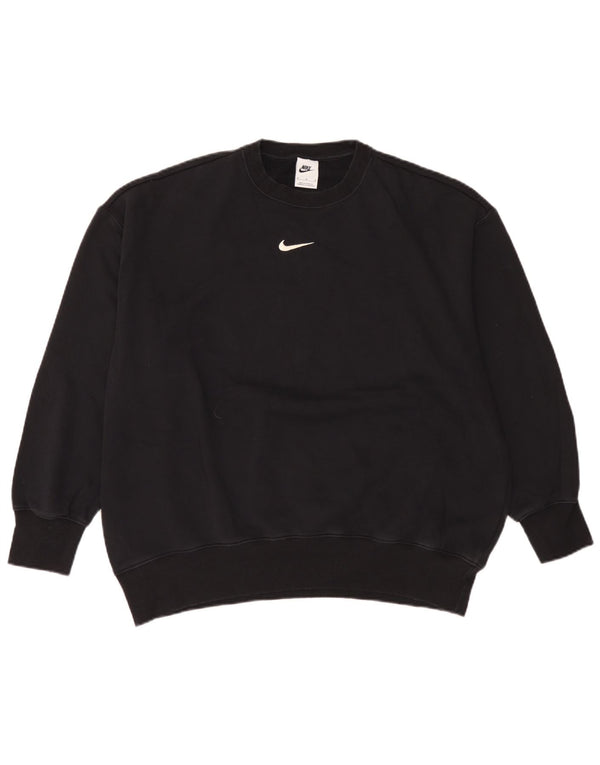 Nike Herre Loose Fit Sweatshirt Jumper Medium Sort Bomuld