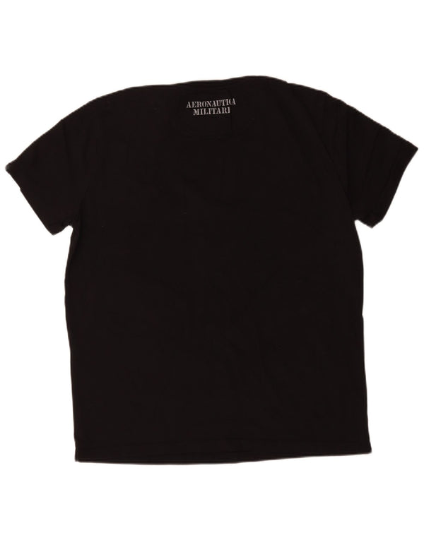 Aeronautica Militare Herre T-Shirt Top 2XL Sort Bomuld