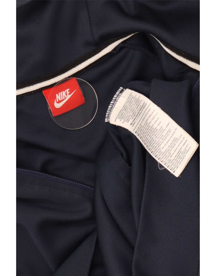 Nike Hættetrøje med lynlås til mænd, lille marineblå Colourblock Polyester