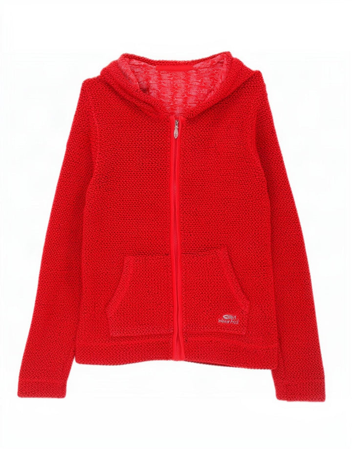 Weird Fish Dame Hættetrøje Sweater UK 8 Lille rød bomuld