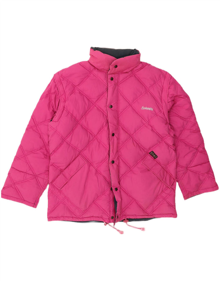 Dolomite Herre Hætte Vendbar Polstret Jakke UK 42 XL Pink Polyester