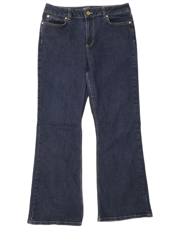 MINT VELVET Dame Bootcut Jeans UK 14 Medium W30 L28 Marineblå Bomuld