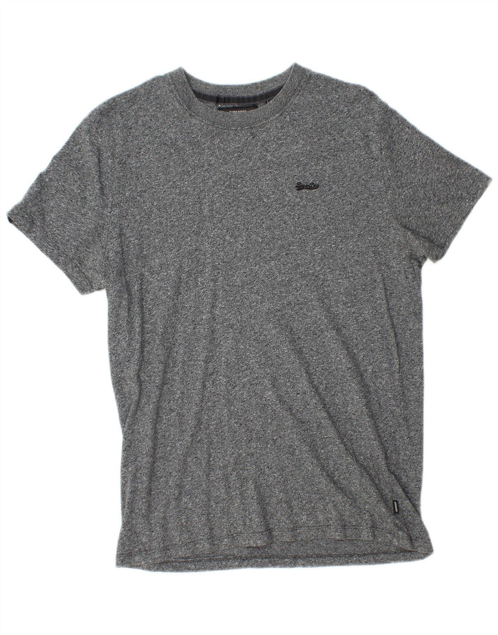 Superdry T-shirt top mellem grå bomuld til mænd