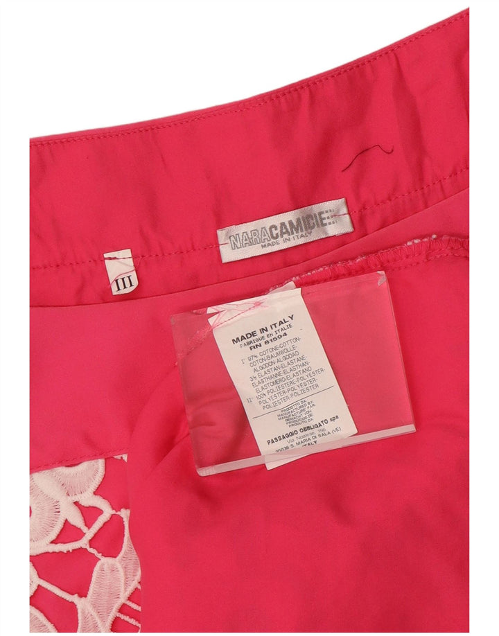 NARACAMICIE Dame Oversized ærmeløs bluse Top UK 16 Large Pink Floral