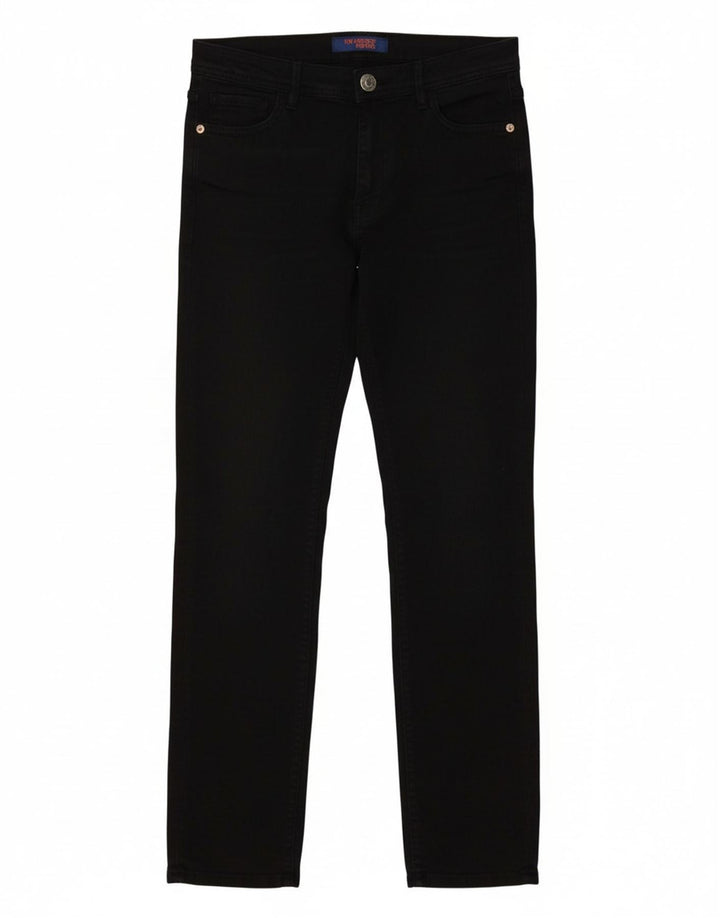 TRUSSARDI Womens Straight Jeans W26 L27 Black Cotton