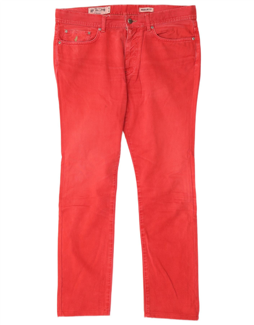 Marlboro Classics Herre Regular Fit Straight Jeans W34 L31 Rød
