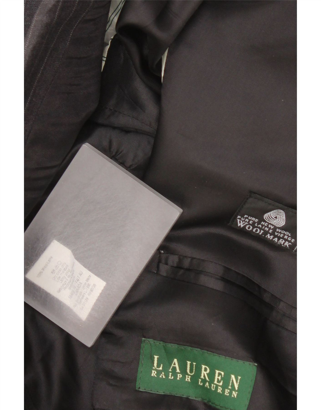 Ralph Lauren Herre 2-knaps blazerjakke UK 44 XL Grå nålestribet uld