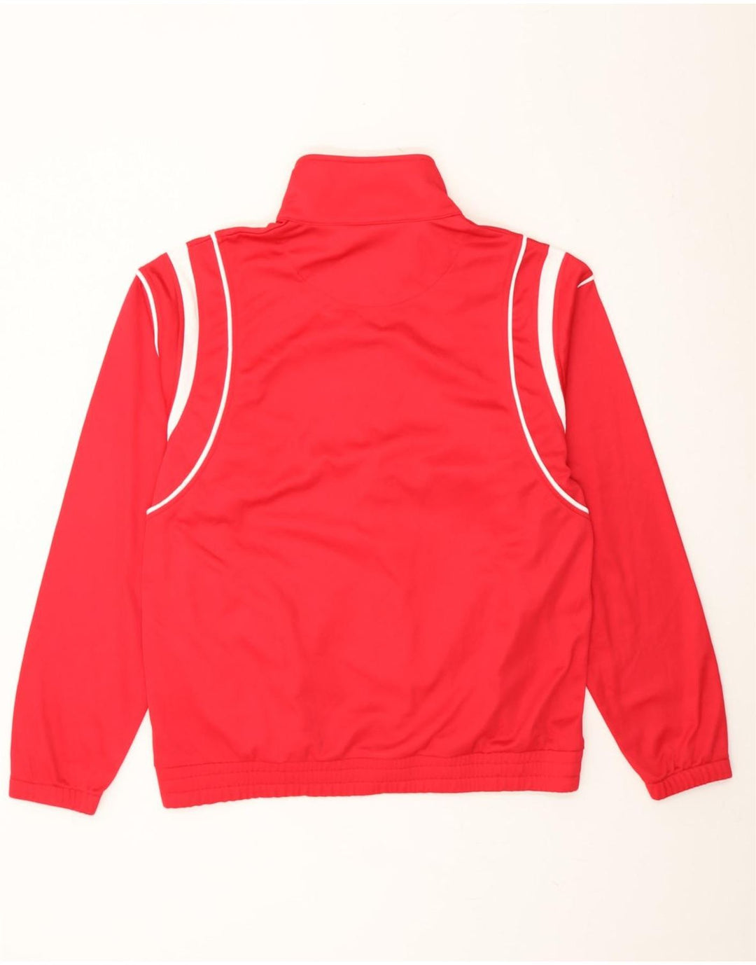 ASICS Mens Tracksuit Top Jacket Large Red Colourblock Polyester Vintage Asics and Second-Hand Asics from Messina Hembry 
