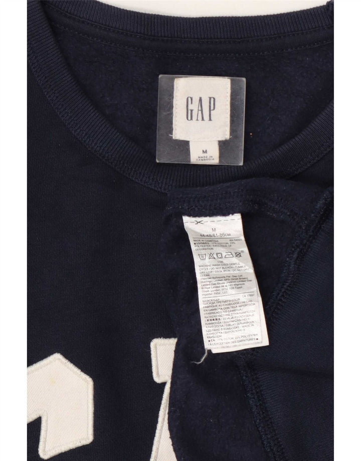 Gap Herre Grafisk Sweatshirt Jumper Medium Navyblå Bomuld