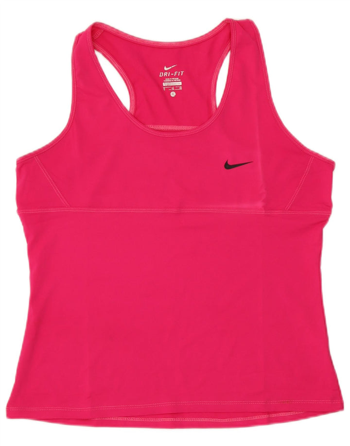 Nike Dame Dri Fit Vest Top UK 18 XL Pink Polyester
