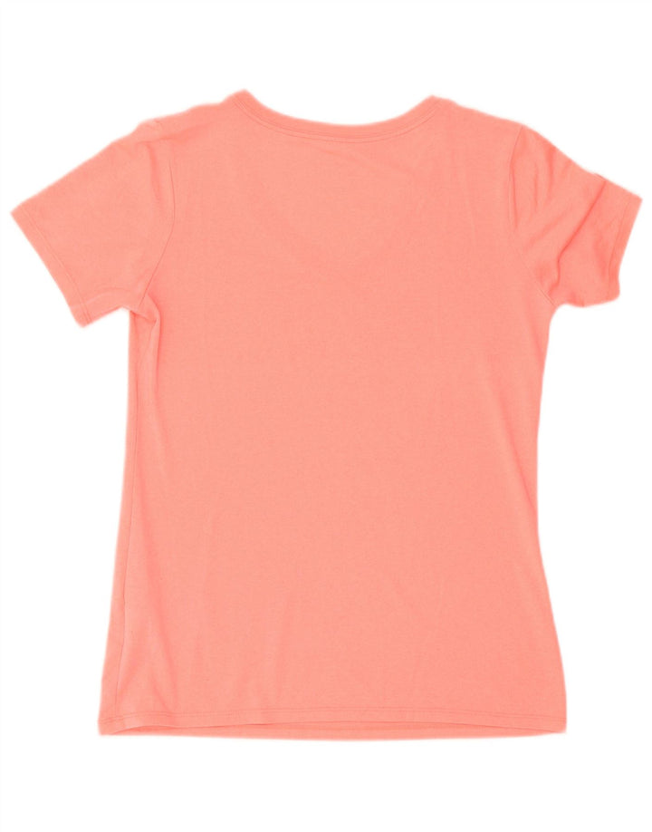 Nike Dame Dri Fit Grafisk T-Shirt Top UK 10 Lille Pink Polyester
