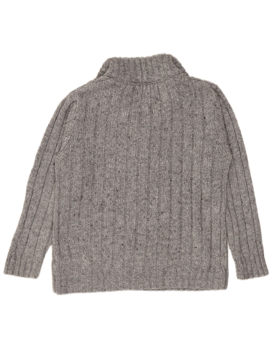 MARKS & SPENCER Herre sweater med lynlåshals, lille grå akryl
