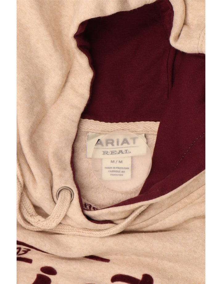 ARIAT Grafisk hættetrøje til mænd Medium Beige Bomuld