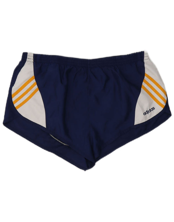 ADIDAS sportsshorts til kvinder UK 18 XL Marineblå Colourblock Polyester
