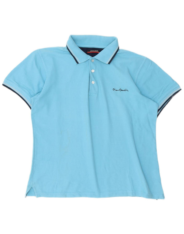 Pierre Cardin herre poloshirt XL blå bomuld