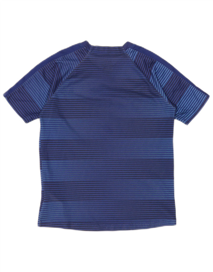 Nike drenge Dri Fit T-shirt top 10-11 år mellemblå stribet polyester