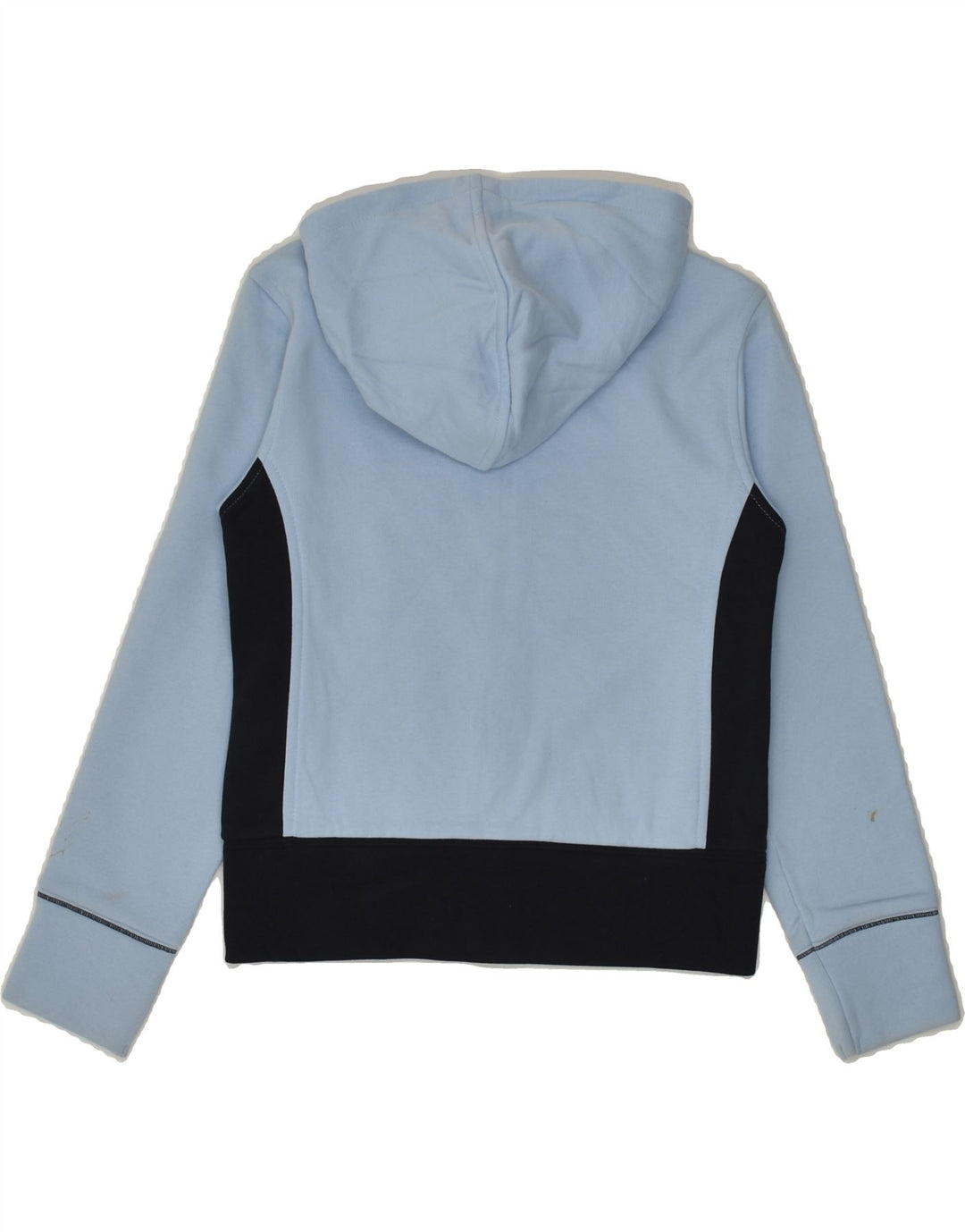 REEBOK Boys Graphic Zip Hoodie Sweater 9-10 Years Medium Blue Colourblock | Vintage Reebok | Thrift | Second-Hand Reebok | Used Clothing | Messina Hembry 