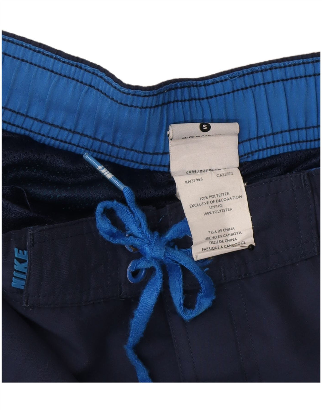 Nike Badeshorts til mænd Small Navy Blue Colourblock Polyester