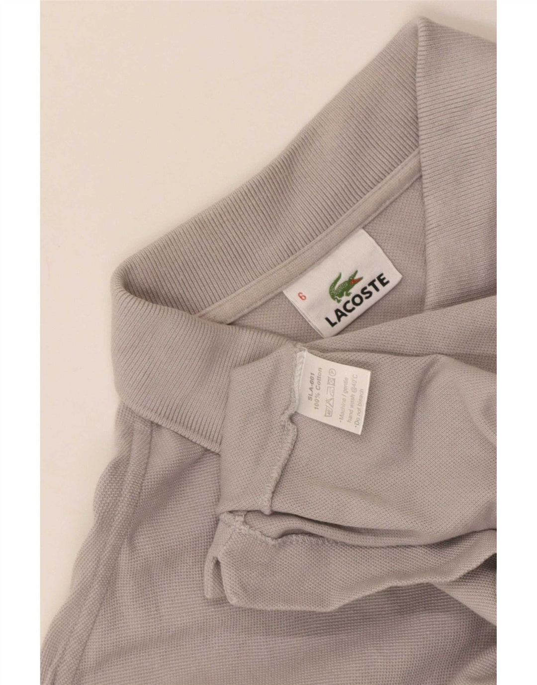 Lacoste herre poloskjorte str. 6 XL Grå bomuld