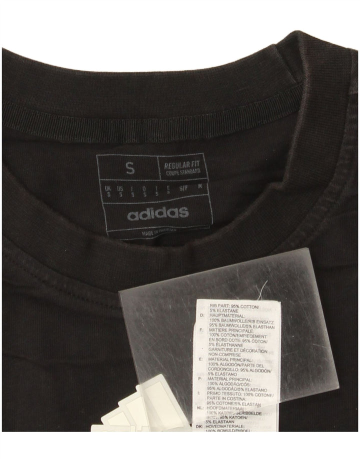 Adidas Herre Regular Fit Grafisk T-Shirt Top Lille Sort Bomuld