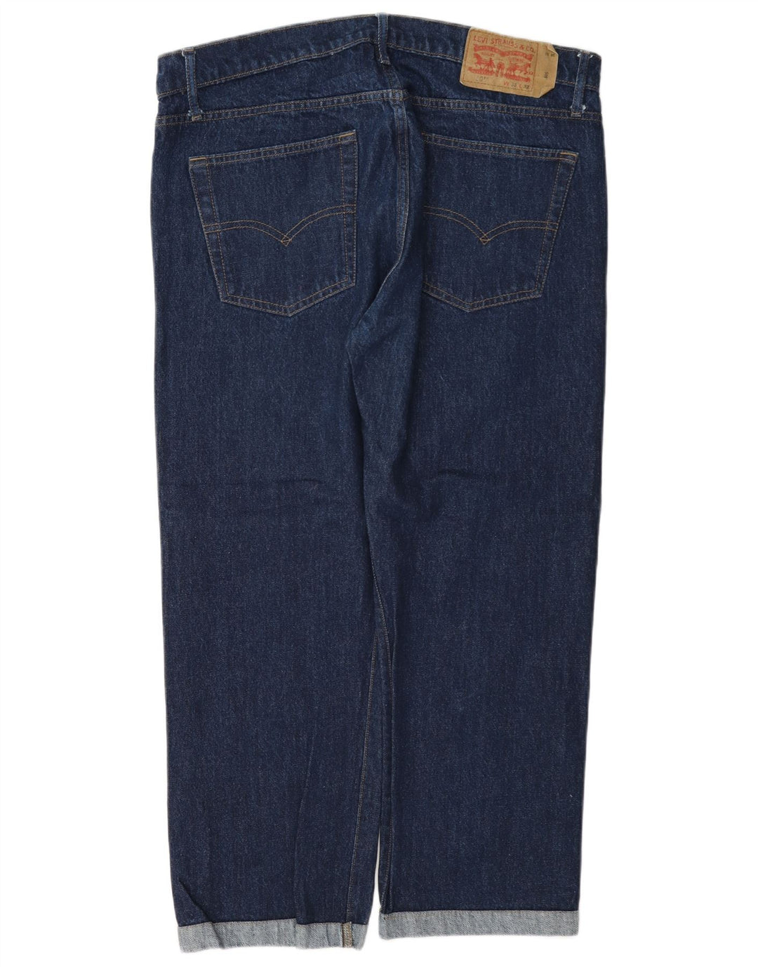 Levi's Dame 501 Straight Jeans W38 L27 Marineblå Bomuld