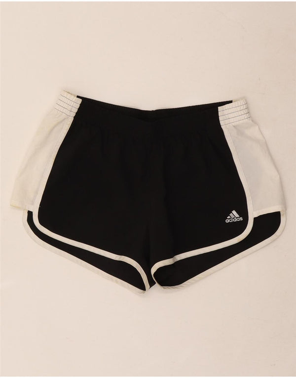 Adidas Womens Climalite Sportshorts UK 12/14 Medium Black Colourblock