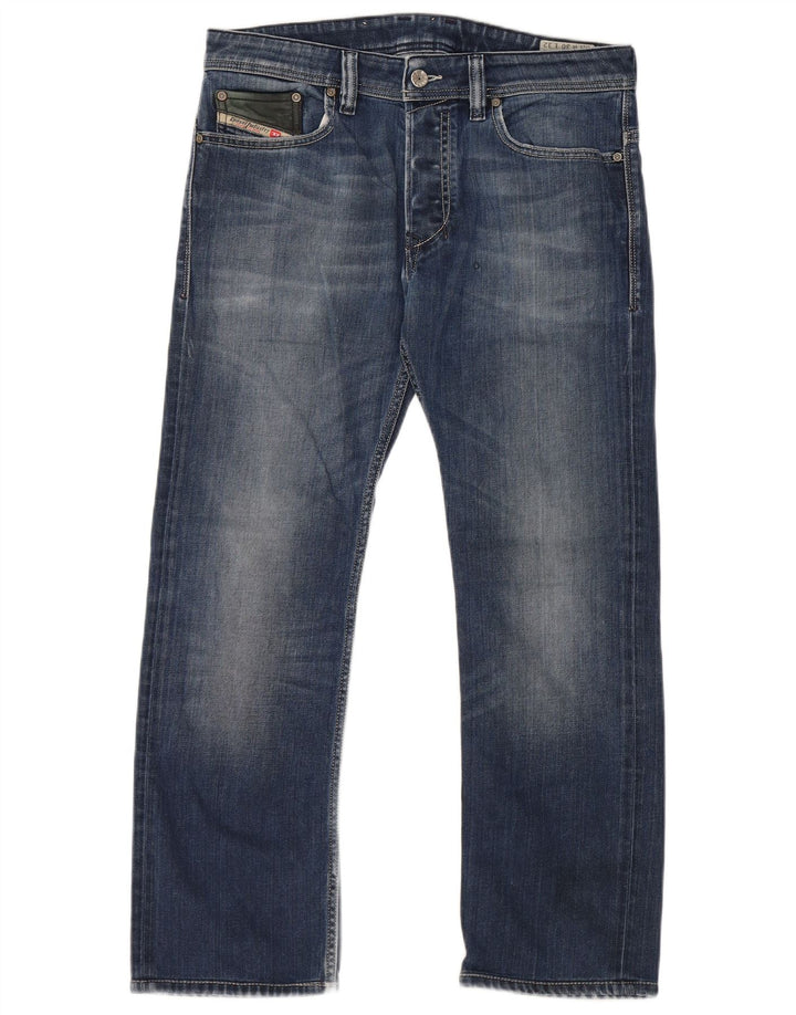 DIESEL Herre Safado Regular Slim Straight Jeans W30 L27 Blå Bomuld