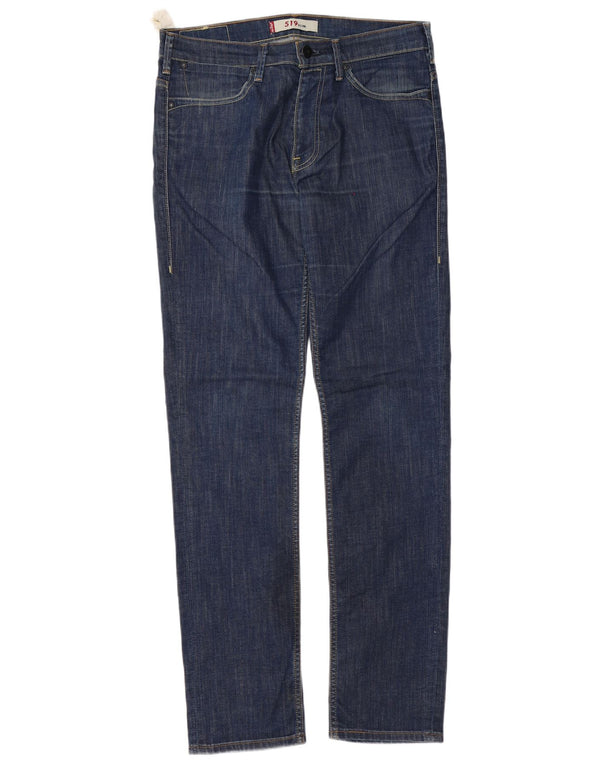 Levi's Mens 519 Slim Jeans W34 L34 Blue Cotton