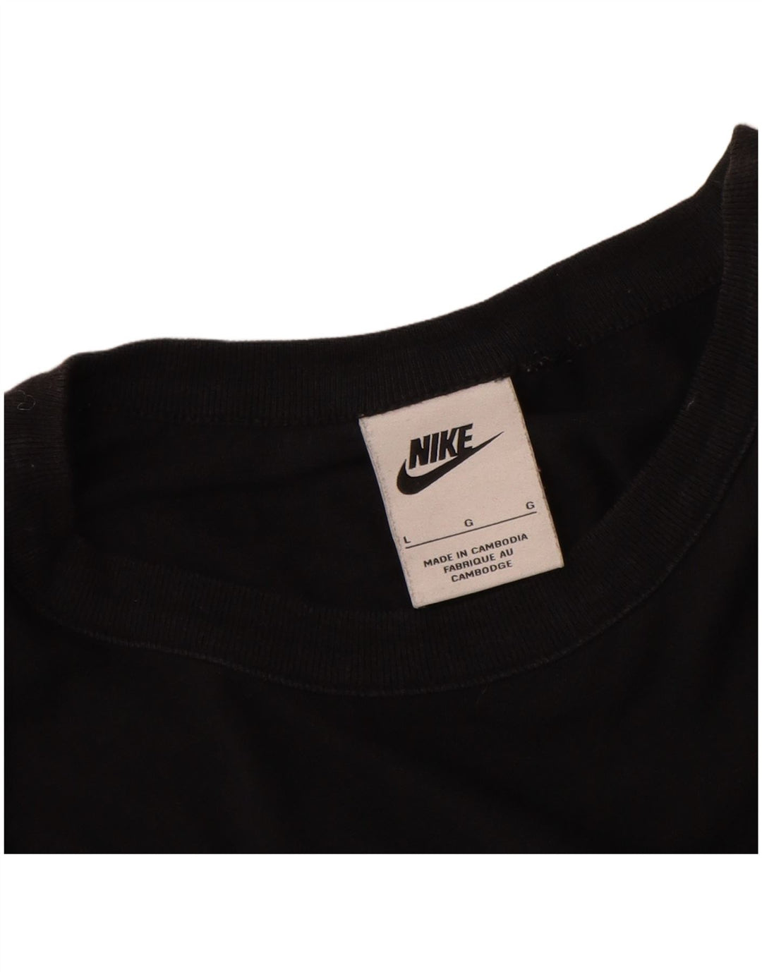 Nike grafisk T-shirt top til mænd, stor sort bomuld
